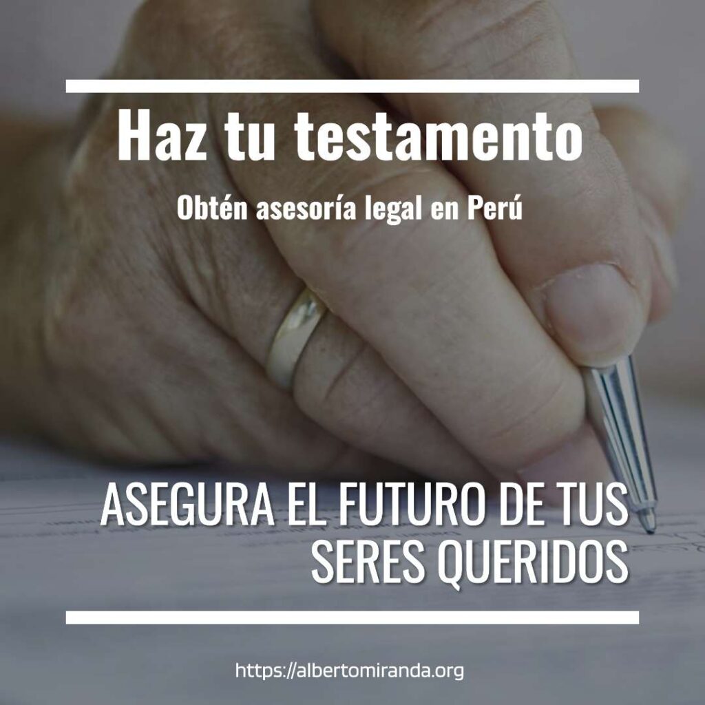 Como hacer testamento. Adulto mayor firmando testamento en Perú