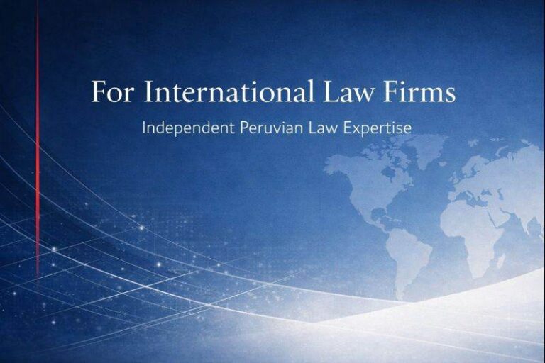 Independent Peruvian law expert providing court-ready legal opinions for international law firms and foreign court proceedings.