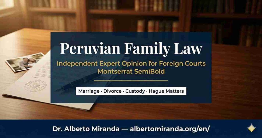 peruvian family law expert opinion foreign courts