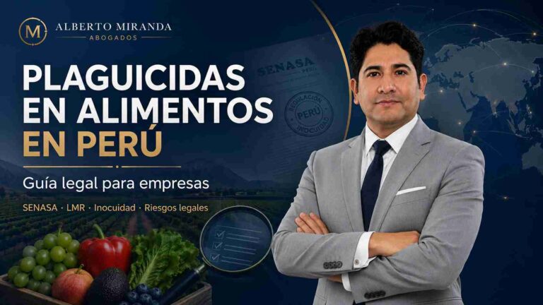 Dr. Alberto Miranda en una guía legal sobre plaguicidas en alimentos en Perú, SENASA y límites máximos de residuos