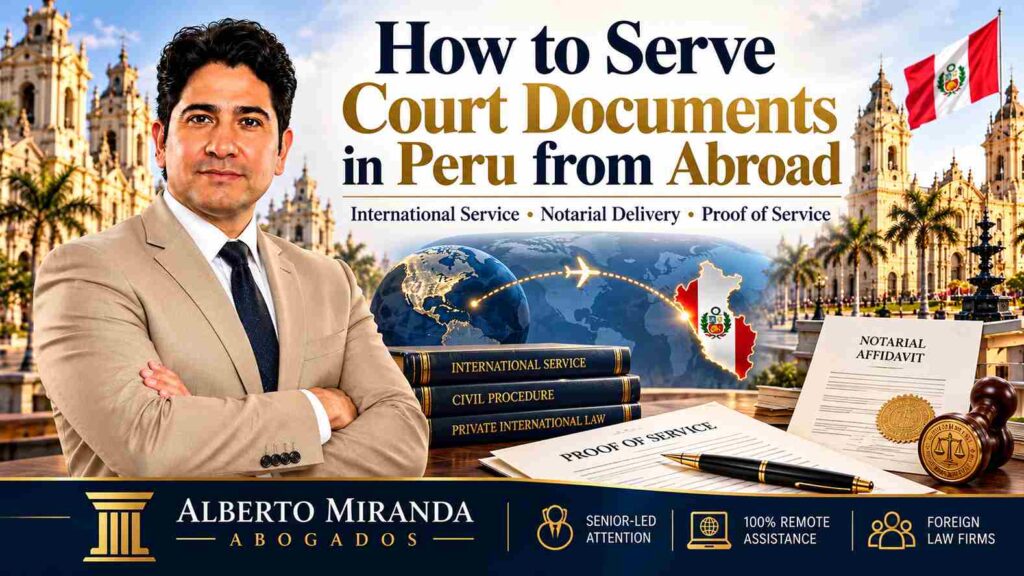 How to serve court documents in Peru from abroad, including summons, complaints and court orders